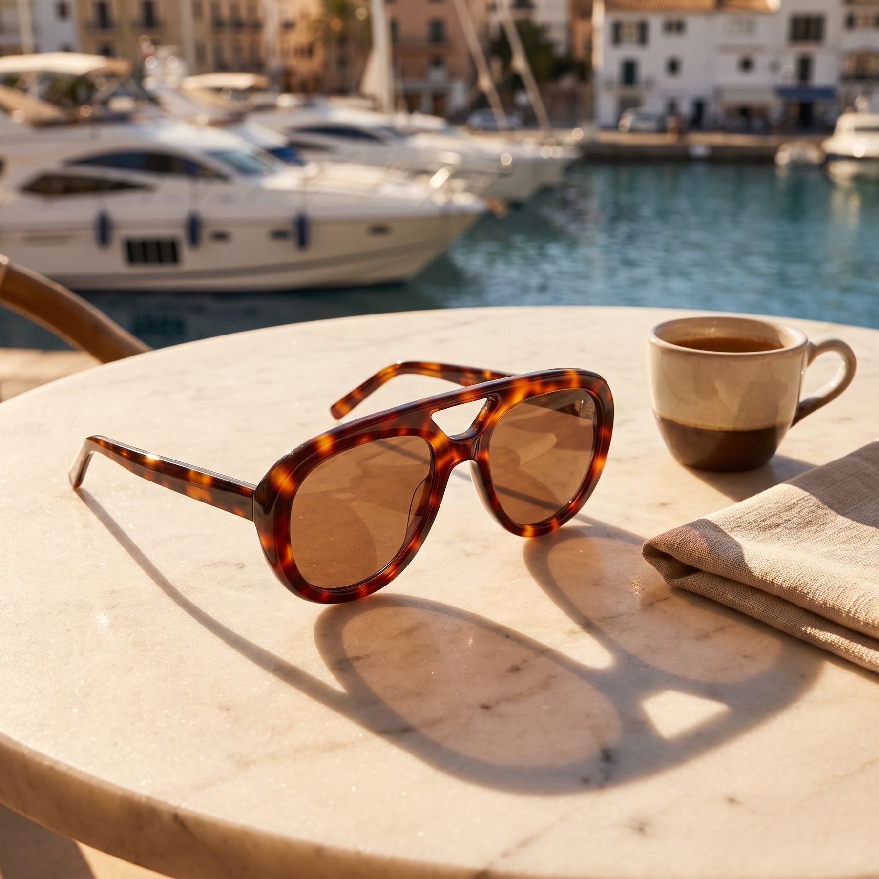 Am Tisch — Havanna-Acetat aus der Nähe, Alltagssituation.